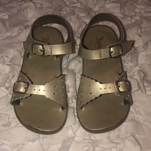 Gold footmates sandals size 10